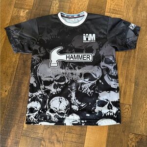 Hammer Black and Gray Men's Bowling Jersey
